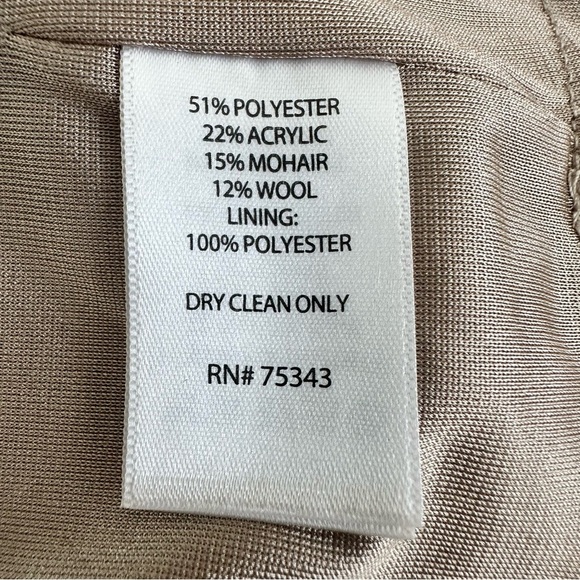 Cynthia Rowley Tan Cowl Neck Sweater Dress. Size XL - Picture 5 of 9